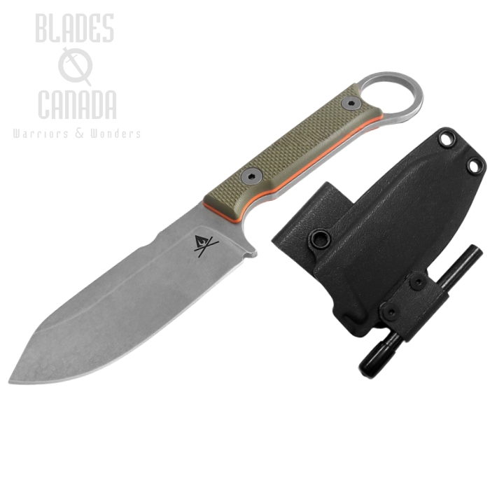 White River Firecraft FC 3.5 Pro Fixed Blade Knife, CPM S35VN SW, G10 Green/Orange, FC3.5-PRO-TGO White River Firecraft FC 3.5 Pro Fixed Blade Knife, CPM S35VN SW, G10 Green/Orange, FC3.5-PRO-TGO